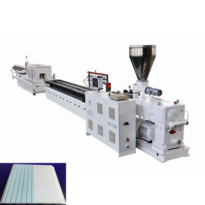 Αγορά 450-600mm PVC οροφή τοίχος οροφή διακόσμηση πάνελ κατασκευής μηχανή δίδυμη βίδα extruder HYZS80/156 55kw online manufacture
