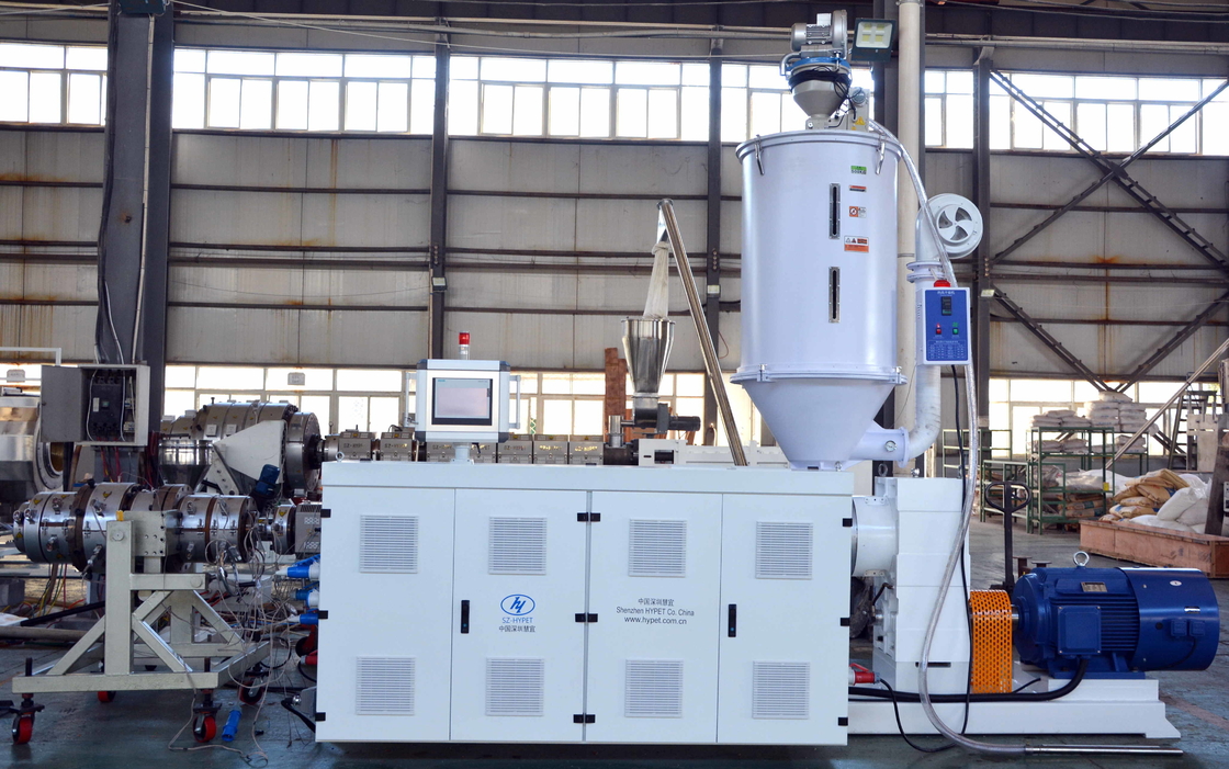 Εφευρέτης Δέλτα PPR PPH θερμό κρύο σωλήνα νερού extruder HYSJ90/34 110kw με κινητήρα servo