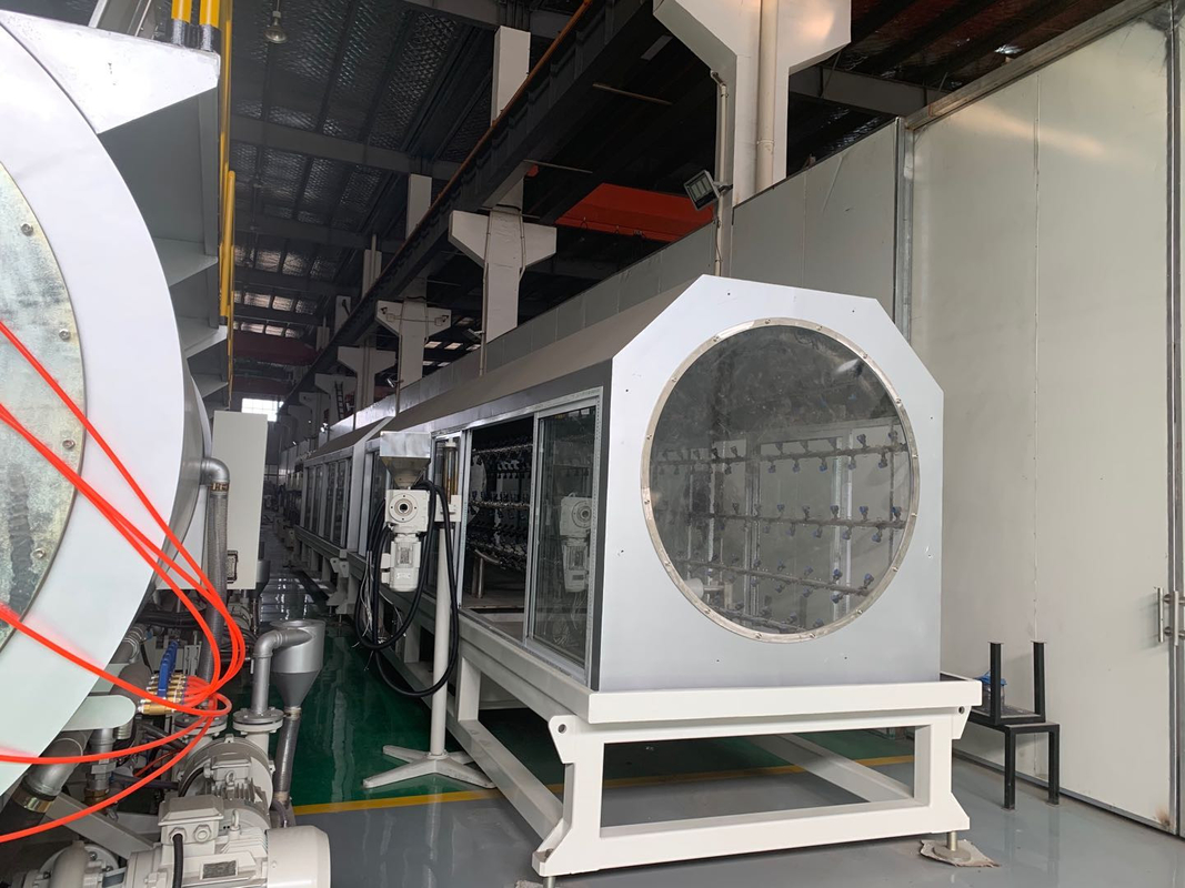400mm -1000mm πλαστικό HDPE PE σωλήνες κατασκευαστικές μηχανές γραμμή παραγωγής με μεγάλο μονό βίδα extruder SJ150/38 κινητήρα 400kW και απόδοση 1400kg/h