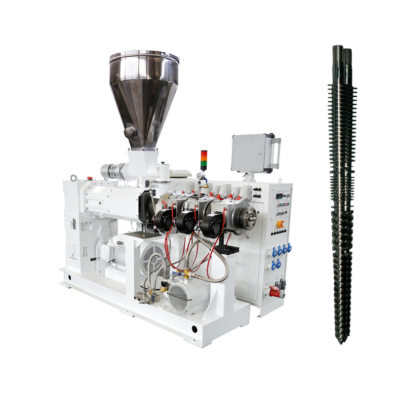 75kw κινητήρας PVC ZS80/173 Twin Screw Extruder για Euro Tech Κωνική Απόδοση 750kg/h